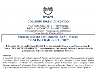 Seconda edizione del Concorso IPASVI Rovigo “TESI INFERMIERISTICHE”